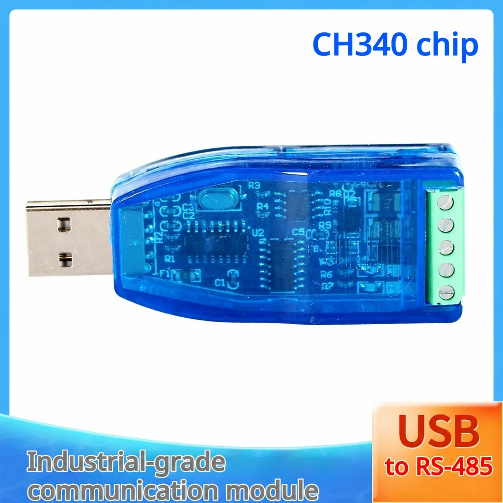 USB to RS485 RS232 Converter Industrial Protection Serial Port Module Communicate Cable Splitter Dongle Data Extend Adapter TVS