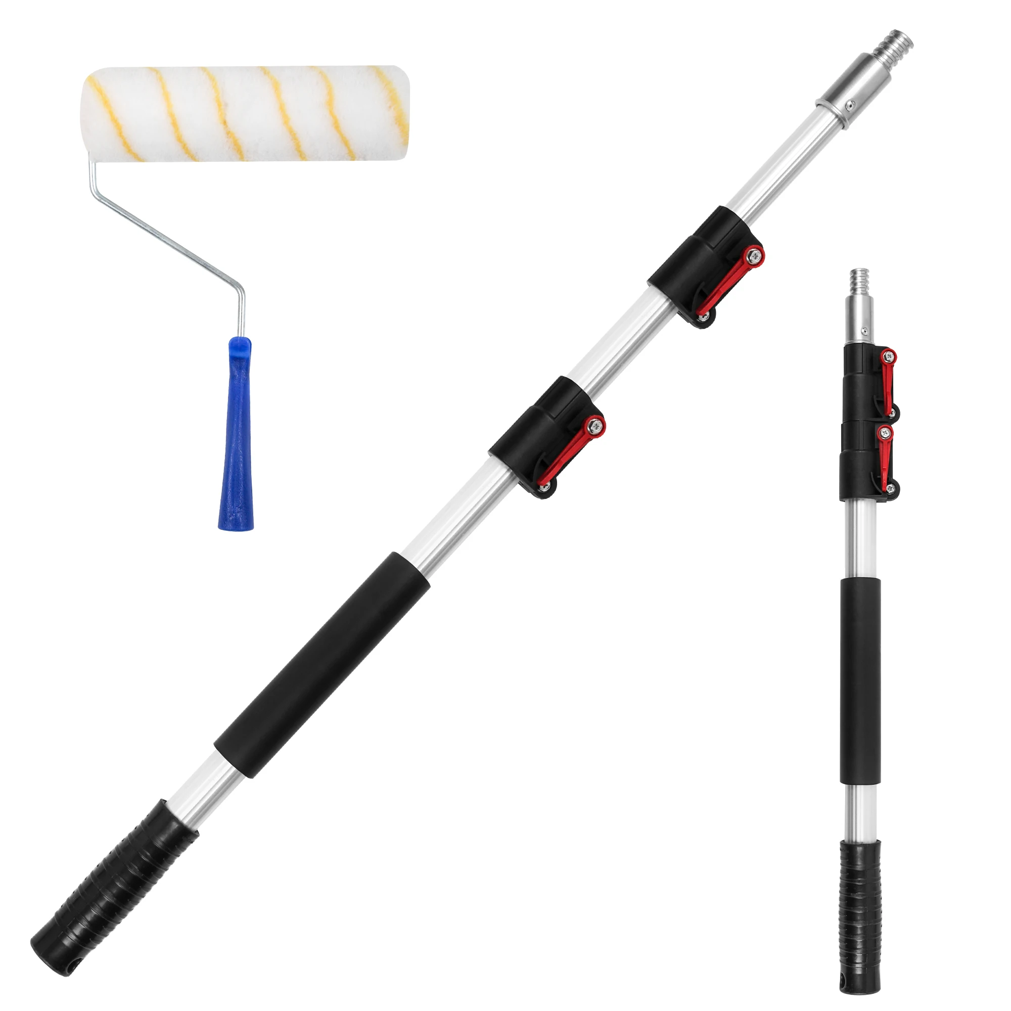 Hot Pick Extension Use Pole With Latch  for Effortless Ceiling Cleaning Aluminum Mini Telescopic Pole