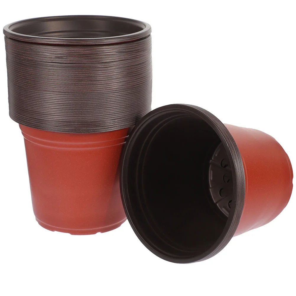 150 قطعة أواني الحضانة أواني النباتات البلاستيكية لثقوب الصرف العصارة اناء للزهور لوازم الحدائق زراعة داخلية وخارجية #5