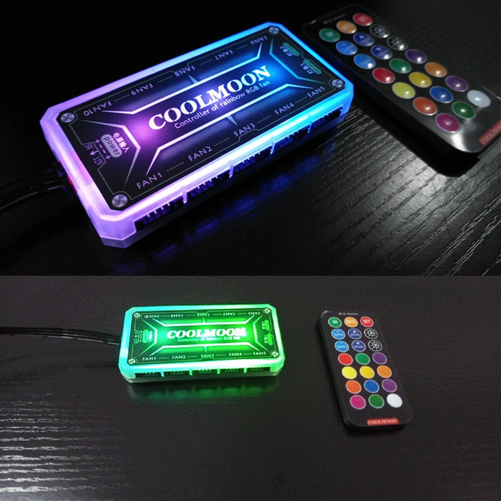 Voor COOLMOON RGB Kleur Afstandsbediening Dimmer DC12V 5A LED RGB Kleur Licht Smart Controller PC Computer Koelbenodigdheden