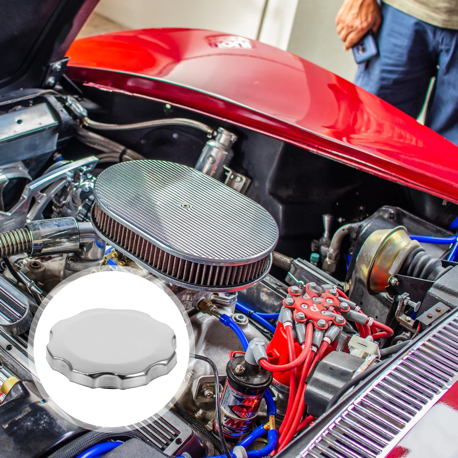 

3Pcs Universal Fuel Tank Caps Metal Leakproof Replacement for Mini Bike Predator Go Karts Durable Gas Cap Parts Silver