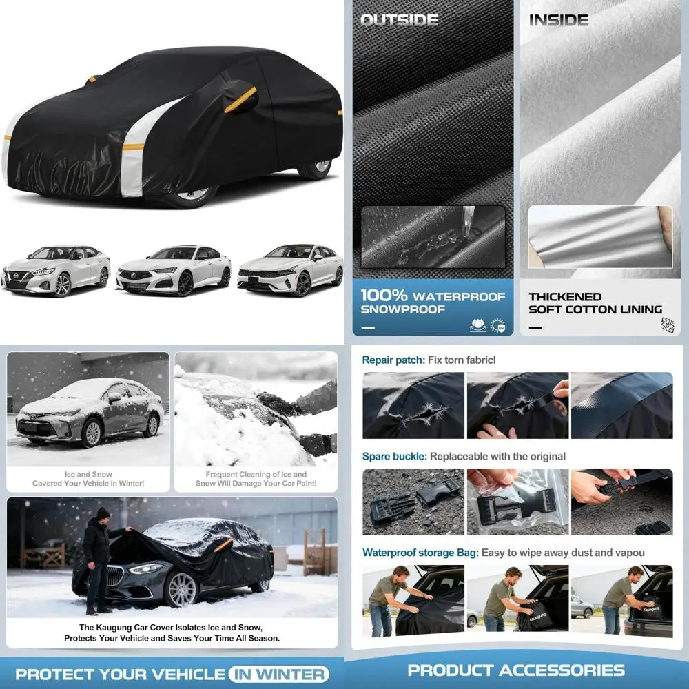 

Изготовленный на заказ водонепроницаемый автомобильный чехол для защиты от любых погоды, универсальная посадка, вентилируемый, подходит для седанов и автомобилей среднего размера