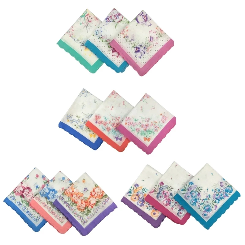 Mouchoir mariage Floral mouchoir poche pour les mariés dames femmes mouchoirs mariage Hankies Dropsale