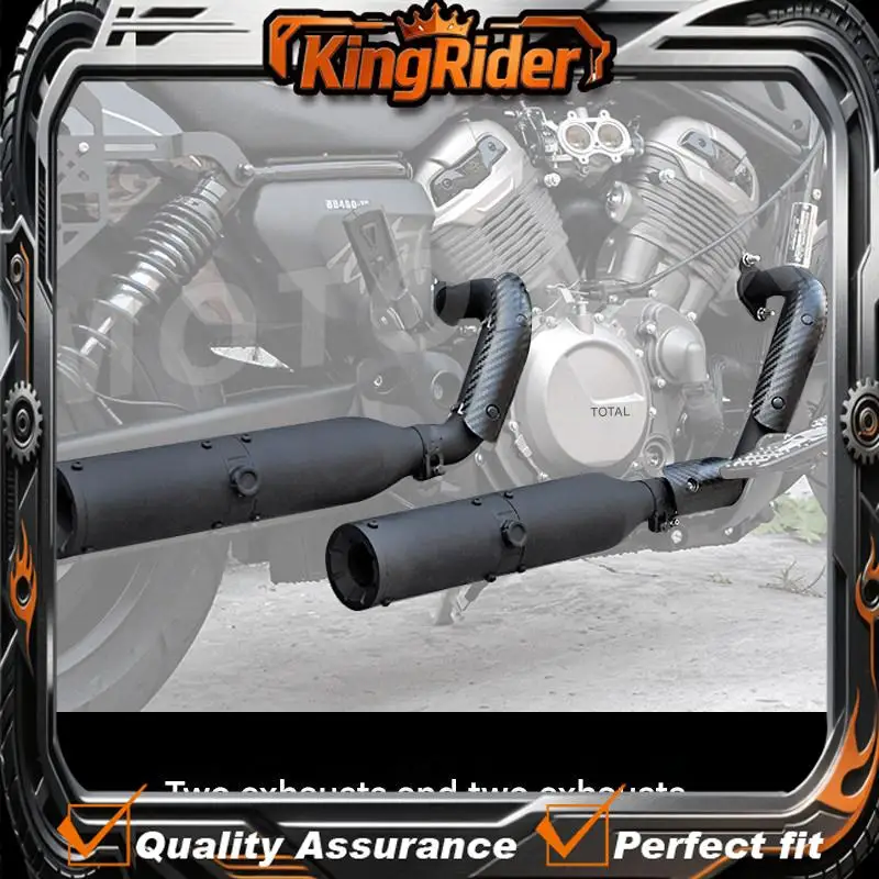 【Supreme quality】For Benda Chinchilla 450 500 Exhaust System Pipe, Easy Install Enhanced Sound Anti-Corrosion Mod Kit