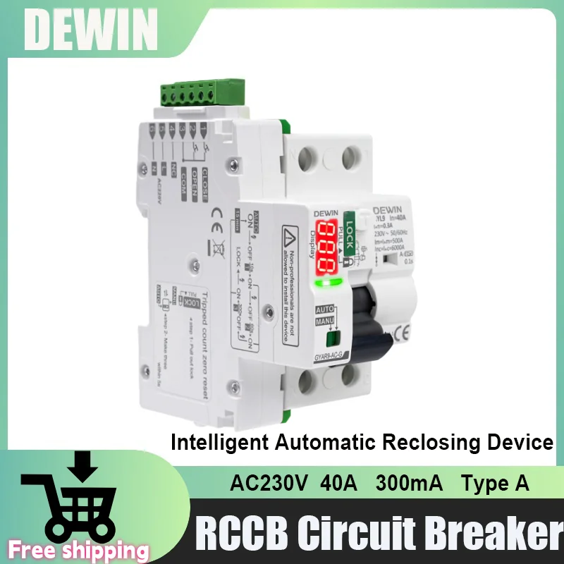 AC230V 2P 40A Rccb …