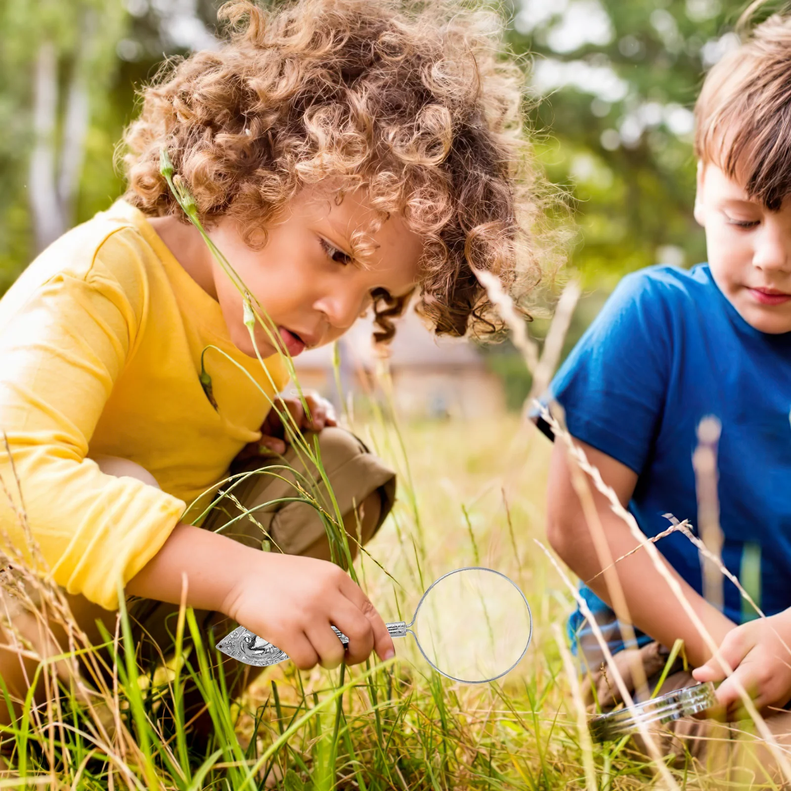 

Children Insect Magnifier Portable Handheld Outdoor Observation Lens Handle Kids Science Experiment Tool Magnifier for Reading