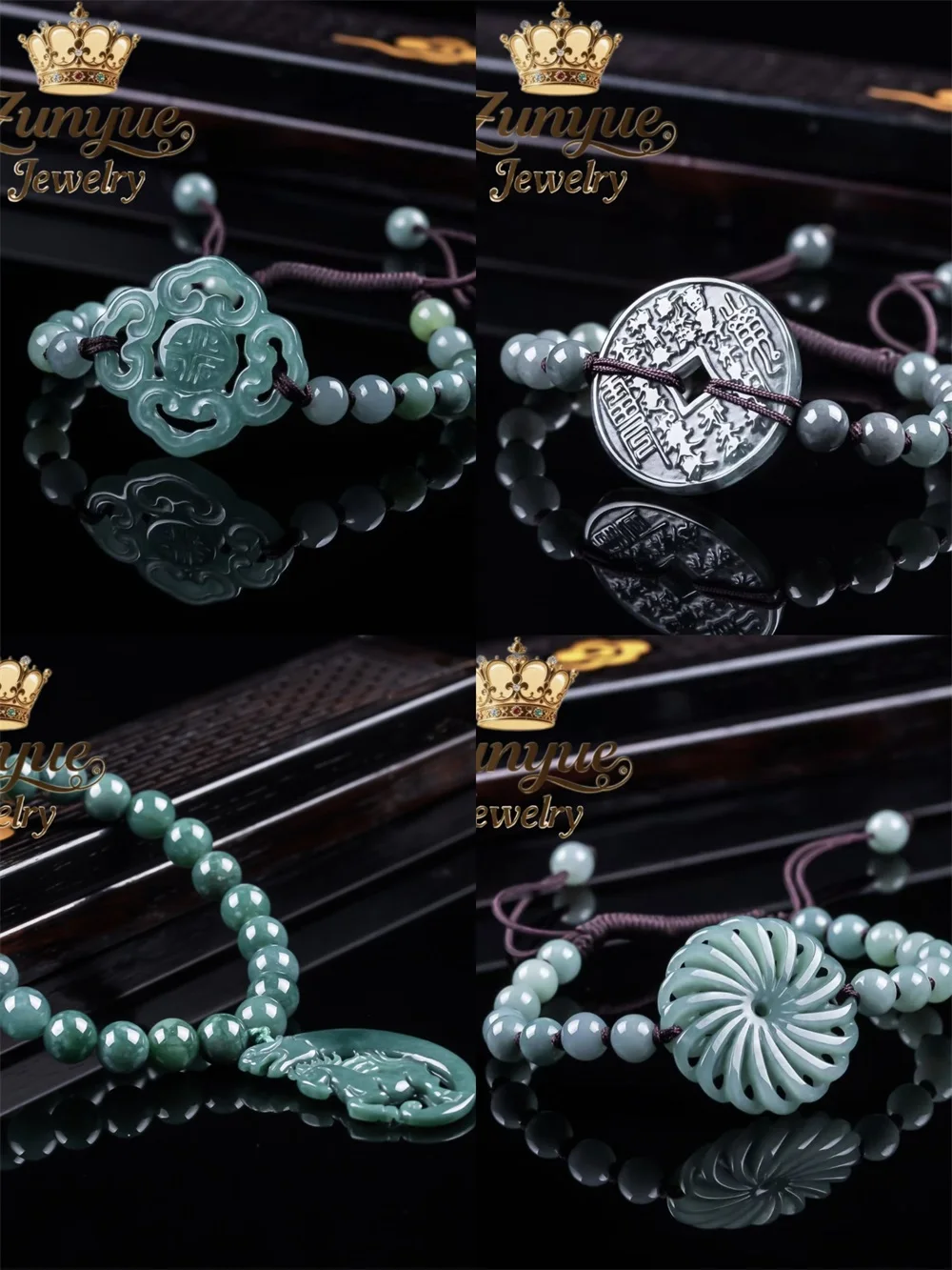 Genuine Natural Grade A Icy Jadeite Beaded Adjustable Bracelet Versatile Fashion Popular Unisex Strand Jewelry Daily Wear Gift