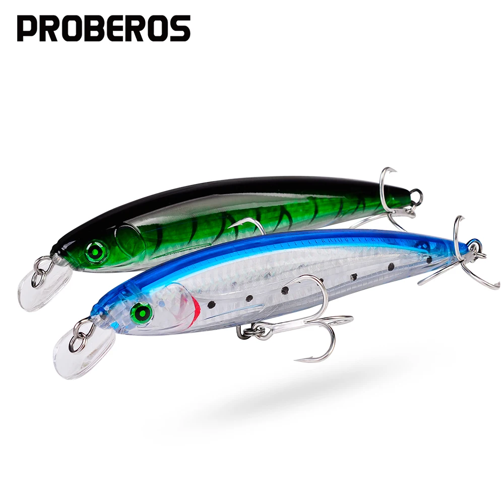 

PROBEROS 1PC Artificial Plastic Hard Bait Fishing Tackle Minnow Fishing Lure 70mm 8g 3D Eyes Crankbait wobbler