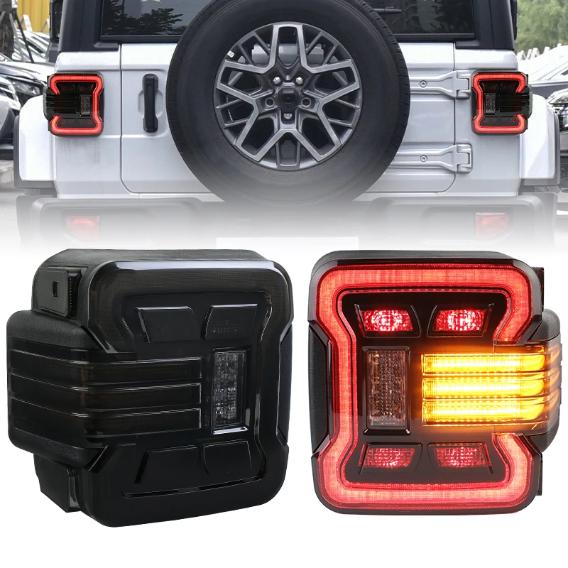 

MOVOTOR 2PCS LED Taillights Euro Version LED Tail Lights Reverse Brake Running Turn Signal For Jeep Wrangler JK 2007-2017