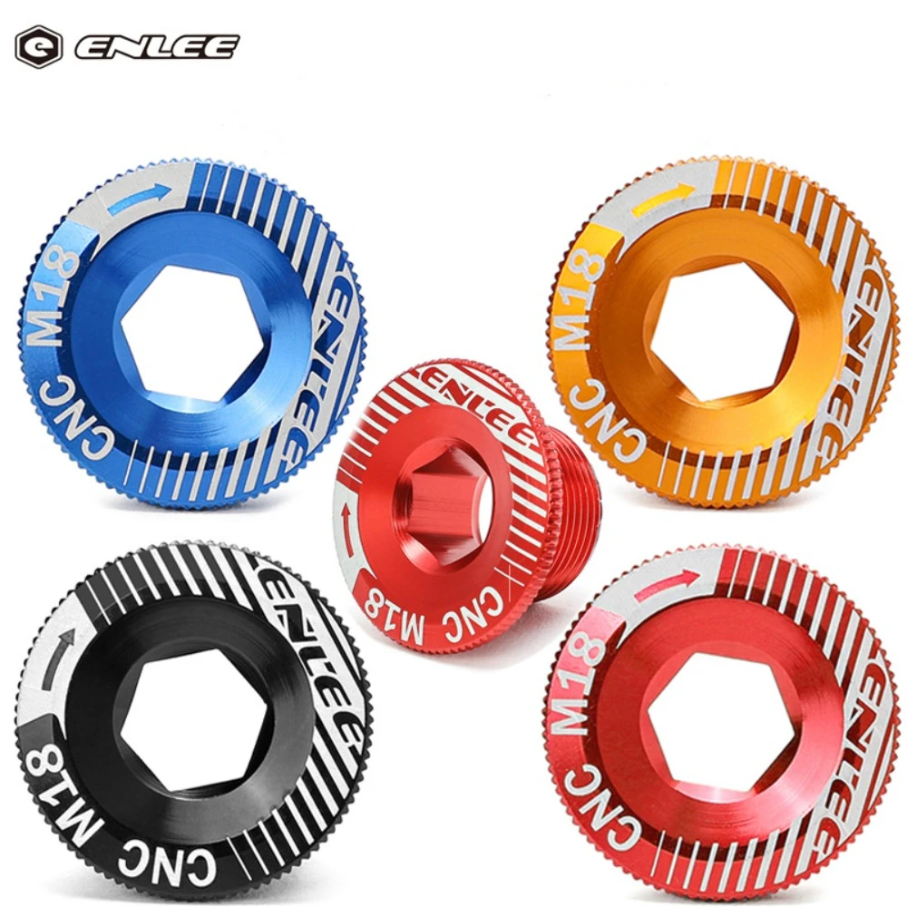 M18 M20 Bicycle Crankset Crank Cover Hollow Integrated Aluminium Alloy Chainwheel Cranks Screw Bicycle Parts Durable