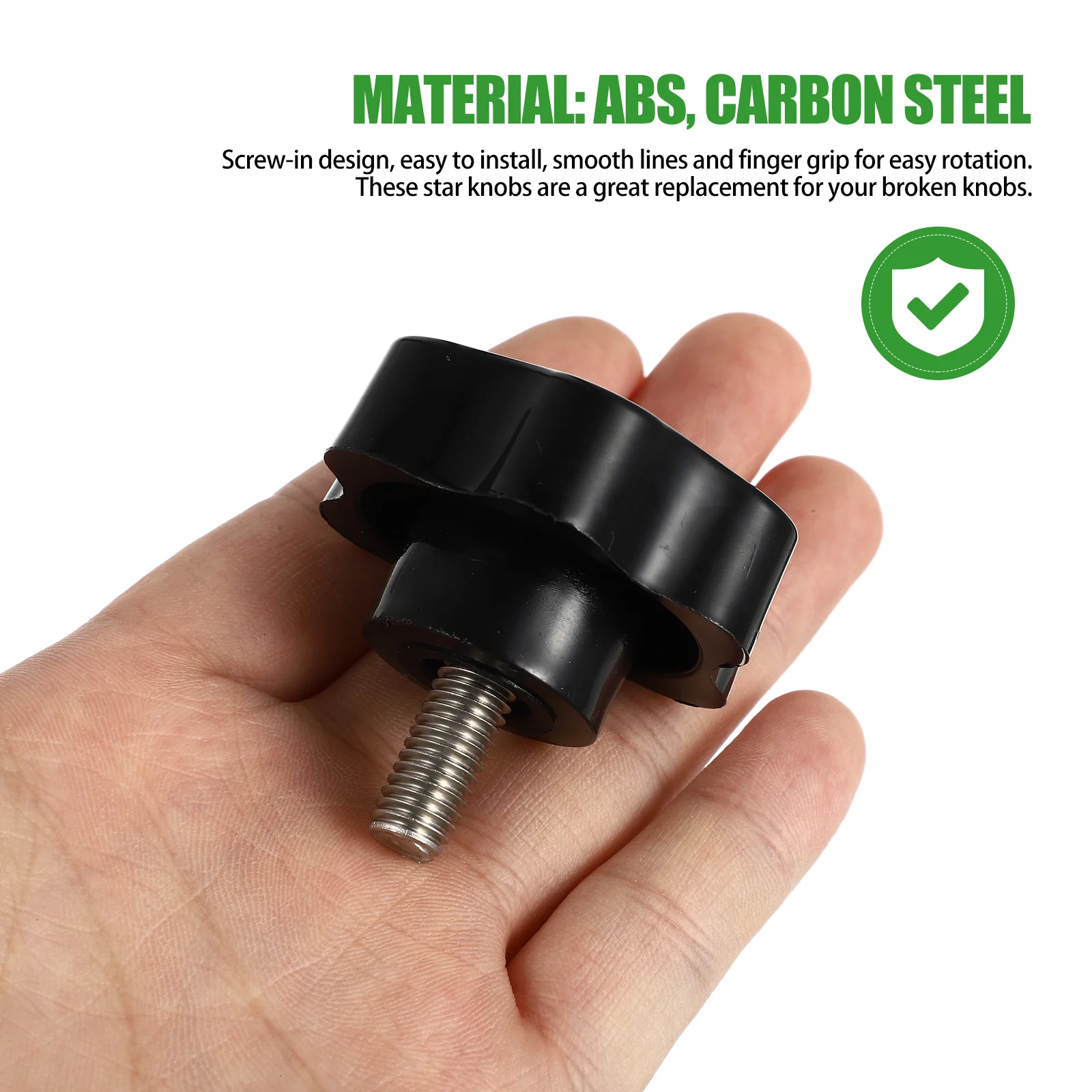 

4 Pcs Star Knob Clamping Screw ABS 304 Stainless Steel Furniture Electronic Mechanical Tool Parts Clamping Screw Knob Thread