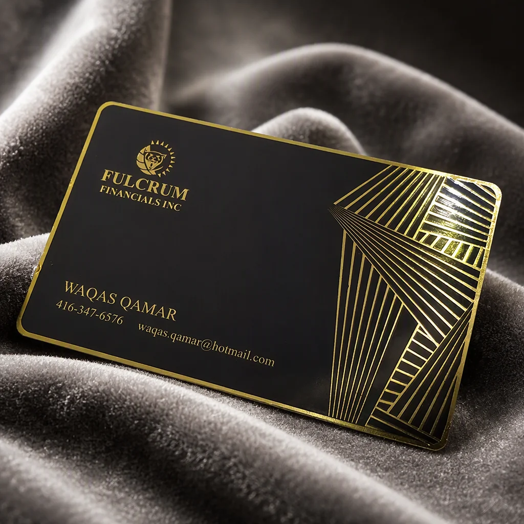 Customized Black Mirror Laser Engraved Stainless Steel Blank Business Card Printing High-End VIP Metal Business Card