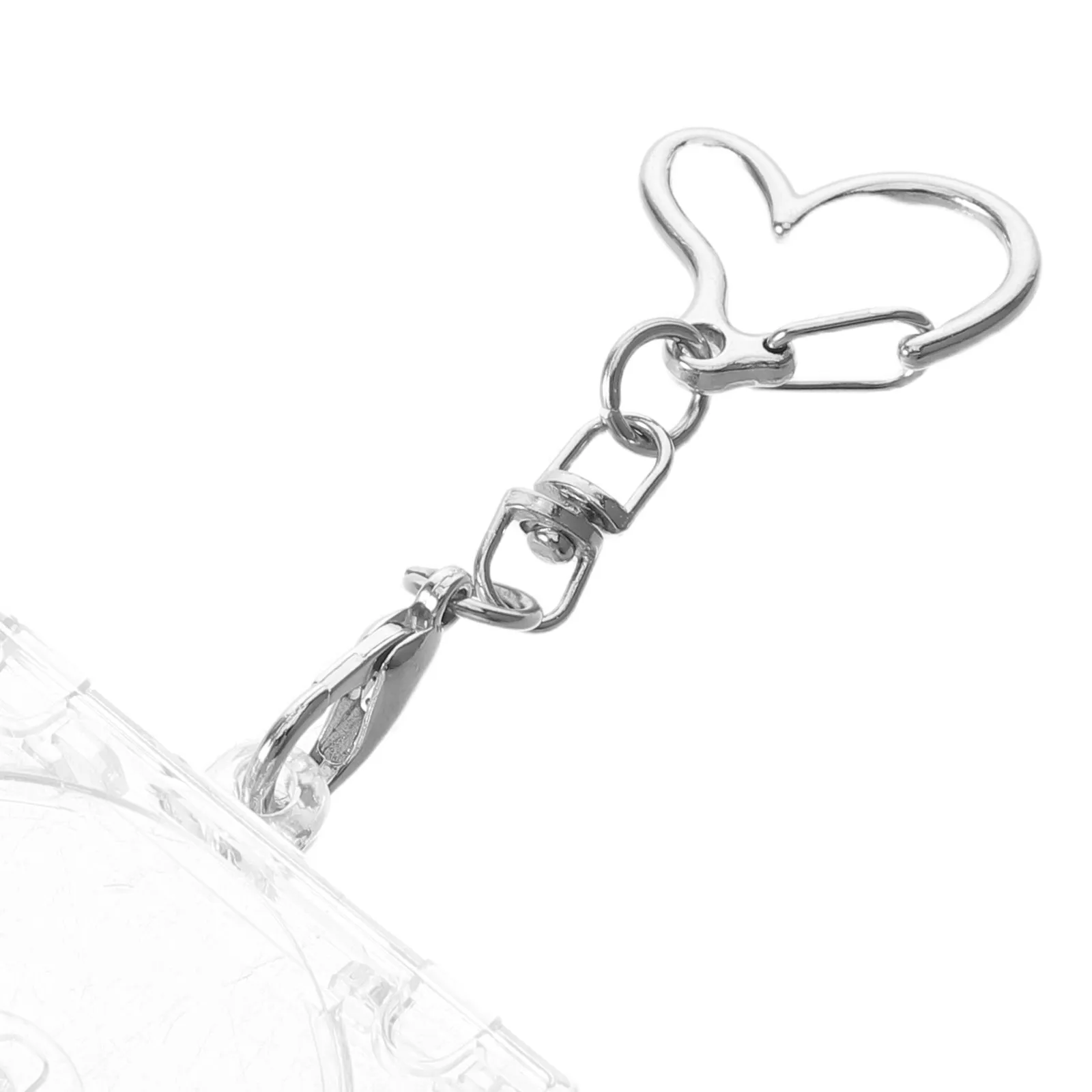 6Pcs Cd Keychain Pack Clear Mini Disc Holder Plastic Album Cases Dvd Cover Blank for DIY Backpack Hanging Album Cover Keychains