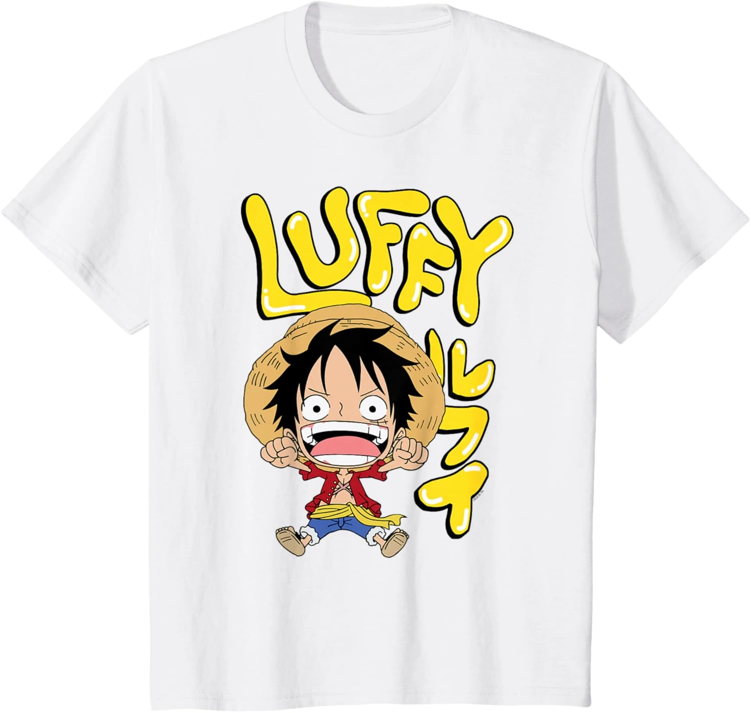 2026 Sommer ONE PIECE Anime Monkey D. Luffy Bedrucktes lockeres Kurzarm-T-Shirt aus reiner Baumwolle für Kinder – Trendiges Unisex-Freizeitshirt