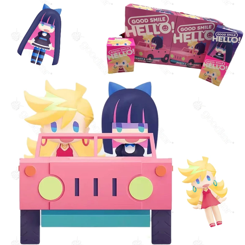 

【In Stock】GSC Hello! New Panty & Stocking Pink Hummer Car Chibi Figure Anime Collectible Model Toy Gift