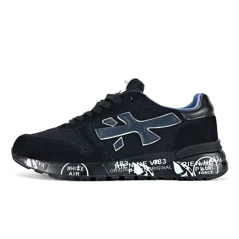 PREMIATA Sapatos masculinos Moda Esportes ao ar livre Design Respirável Resistente Multi-cor Elemento Lace-up Tênis Masculino Casuais