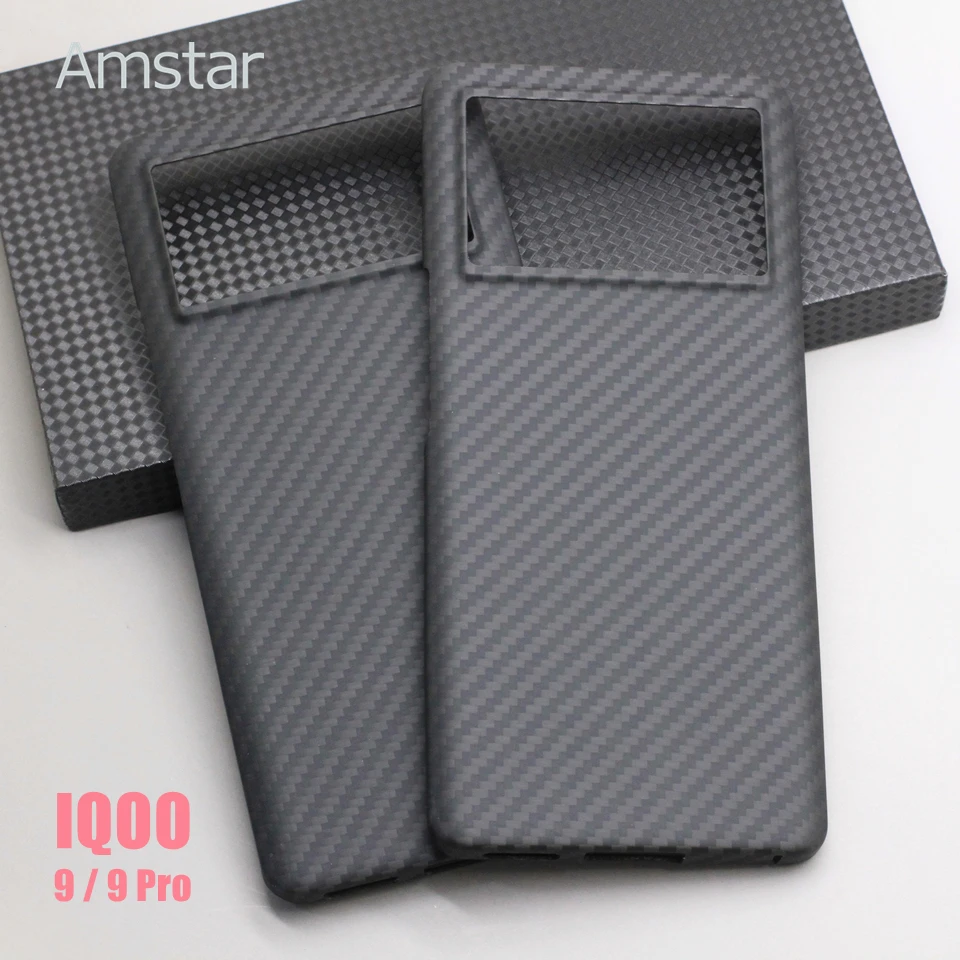 

Amstar High-quality Carbon Fiber Protective Case for VIVO IQOO 9 Pro Ultra-thin Anti-fall Business Aramid Fiber Cover for IQOO 9