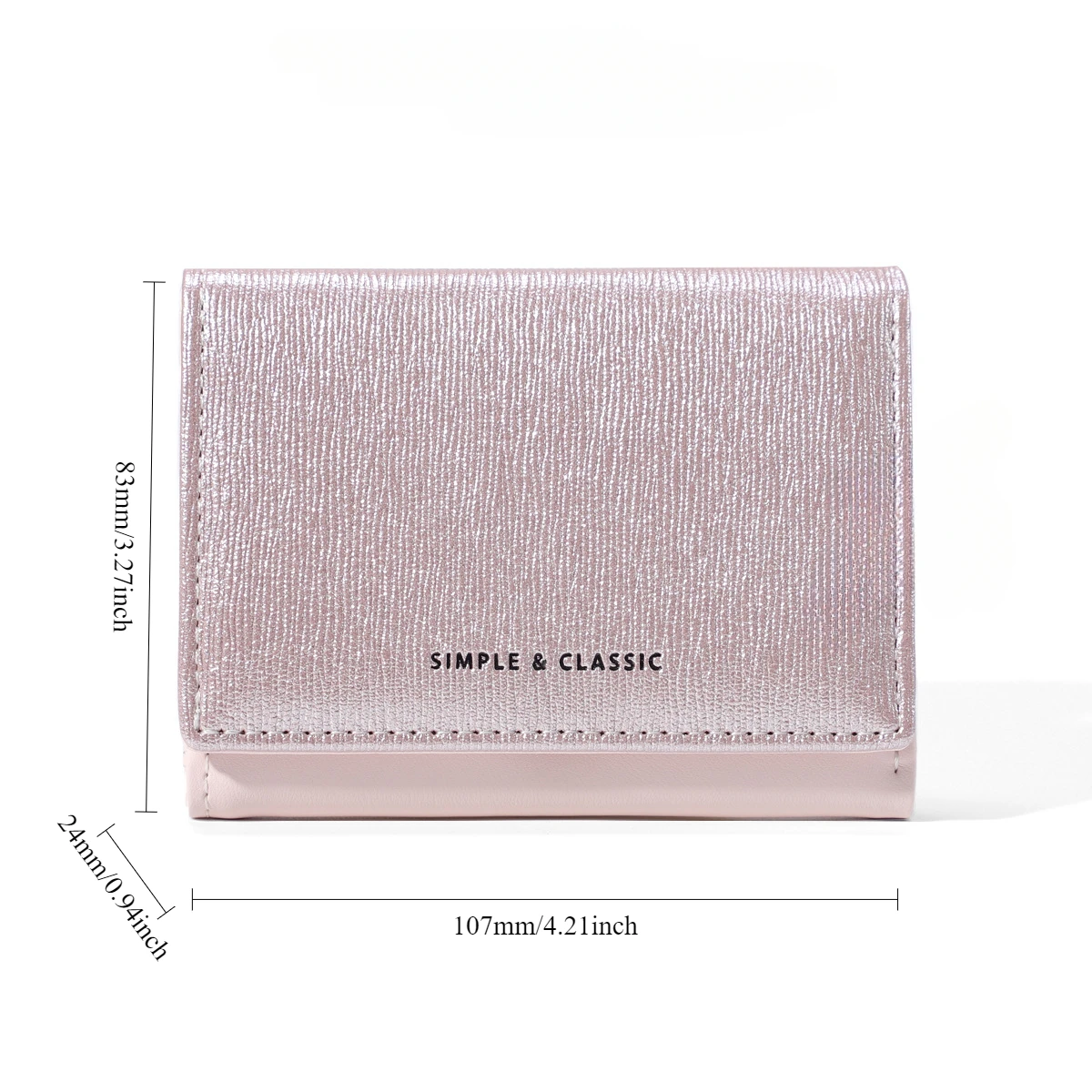 Minimalist Women's Card Bag Pearl Shining PU Wallet Fashion Gold and Silver Short Zero Wallet Pocket Handbag Short Wallet Daily