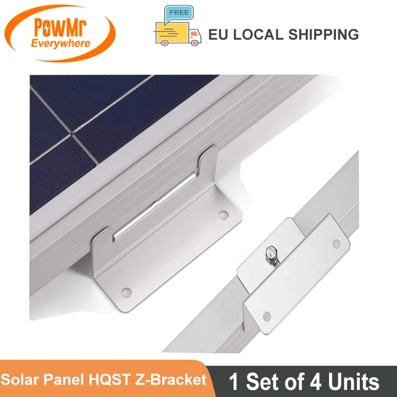 

PowMr 1 Set ZJ0218 Z-type Set of 4 Units Using Solar Panel Mounting Bracket Racks Kit For RV Boat Off Grid Roof