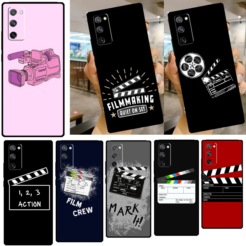 Film Movie maker Clapperboard Take Soft Case For Samsung Galaxy S22 Ultra S8 S9 S10 S20 FE S21 Plus S10e Note 20 Ultra Cover