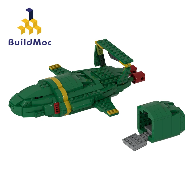 

BuildMOC Movie Thunderbirds 2 Puppet Show Special Rescue Vehicle Building Blocks Kit Rocket Spacecraft Airship Bricks Toys Kids