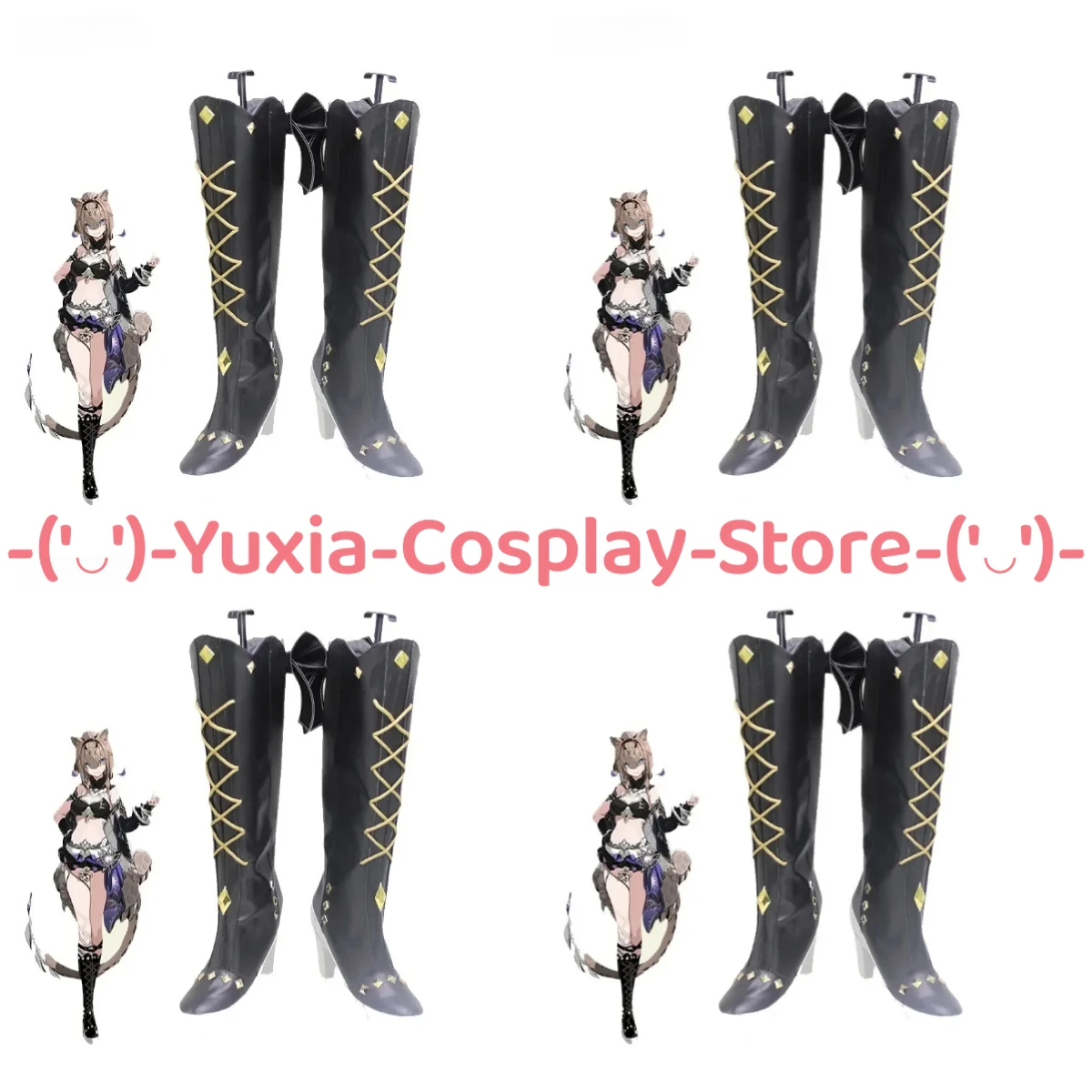 

Юксиакосплей! Honkai Impact 3-я обувь для косплея Pardofelis, реквизит для игрового персонажа, ботинки из искусственной кожи, карнавальный костюм на Хэллоуин