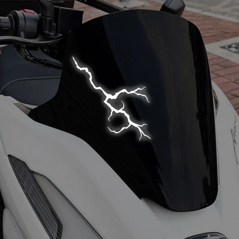 1 قطعة ملصقات دراجة نارية عاكسة البرق مقاوم للماء القيادة الآمنة للدراجات النارية خوذة خزان الوقود لتقوم بها بنفسك سكوتر شارات الفينيل