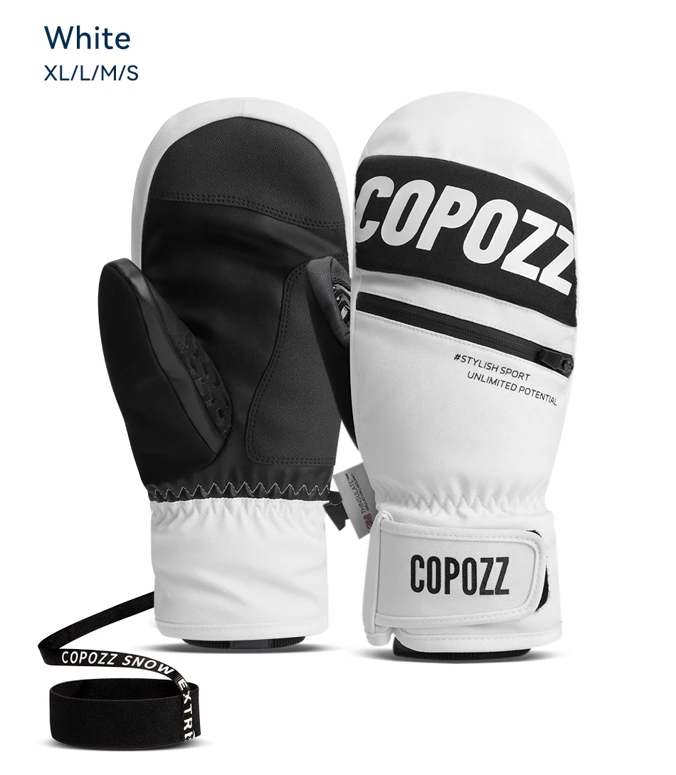 COPOZZ Verbesserte Verdickte Skihandschuhe Winter Herren Damen 3M Thinsulate Thermische Snowboardhandschuhe Wasserdichte Warme Fäustlinge Skihandschuhe – Detail 15