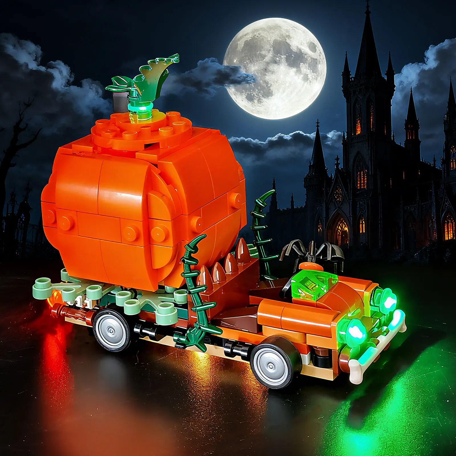 Kit de iluminação LED LYBMTWF compatível com caminhonete Lego 40822 Jack-O'-Lantern (NÃO inclui os tijolos modelo)
