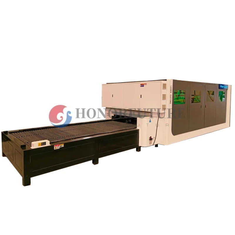 Full Enclosed 1kw 2kw 3kw 4kw 6kw AL SS CS COPPER Sheet Metal Fiber Laser Iron Cutting Machine with Exchange Table