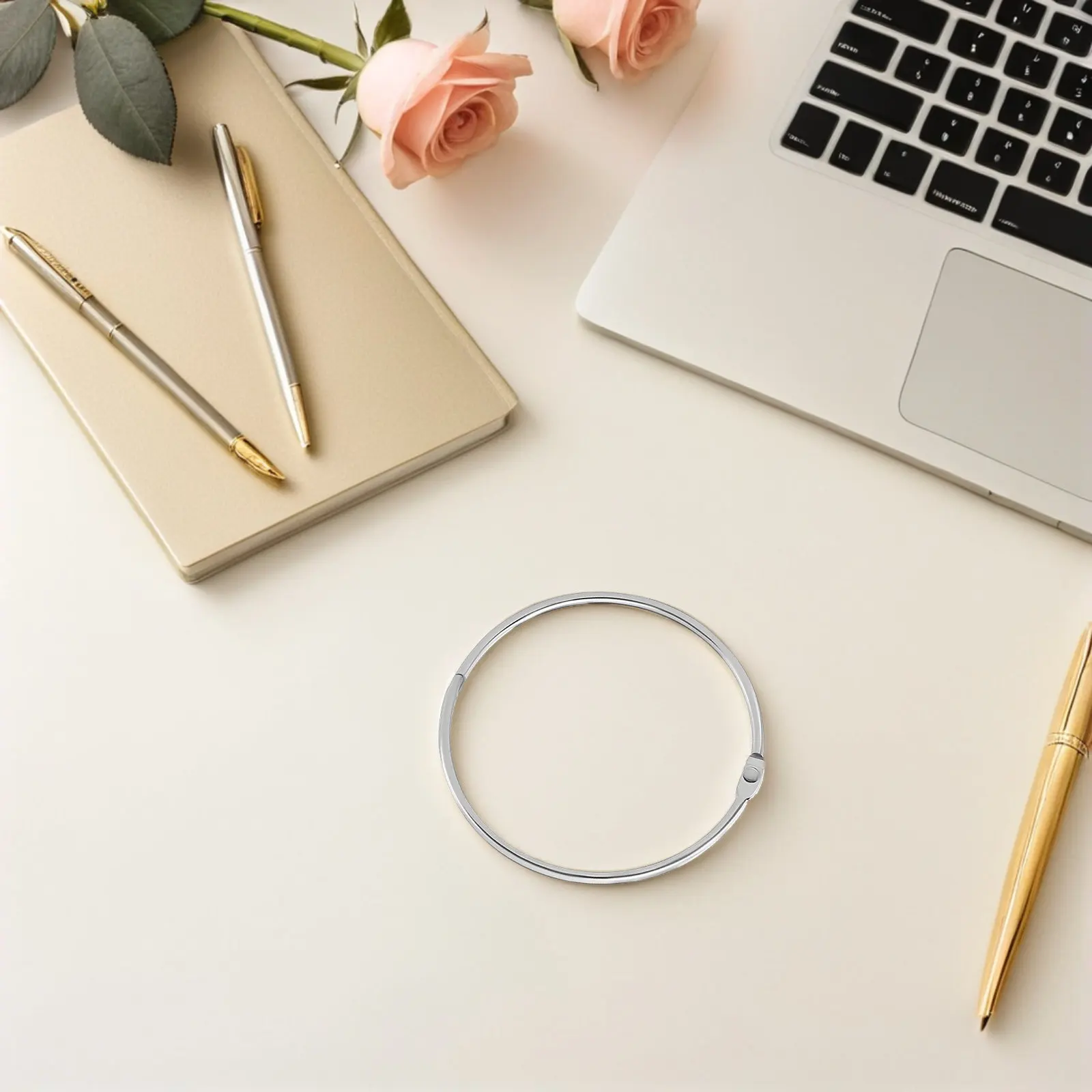 

12Pcs 4 Inch Openable Metal Binder Rings Heavy Duty Snap Open Loose Leaf Ring Clips for Office Supplies Note Cards Flashcards