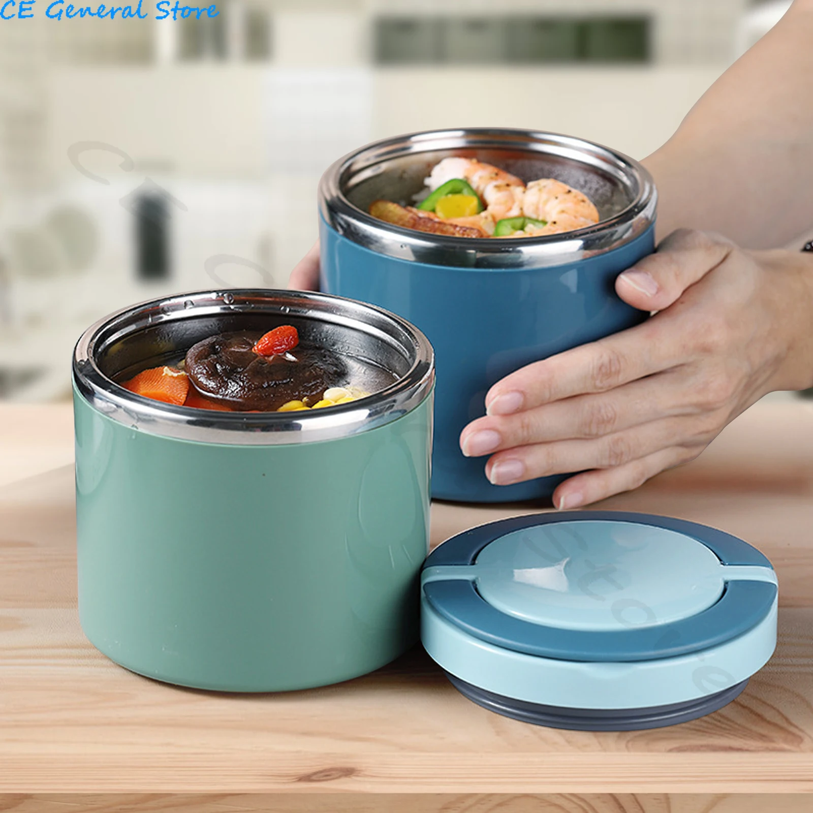 Stainless Steel Vacuum Thermal Lunch Box Insulated Lunch Bag Food Warmer Soup Cup Thermos Containers Bento Lunch Box for Kids