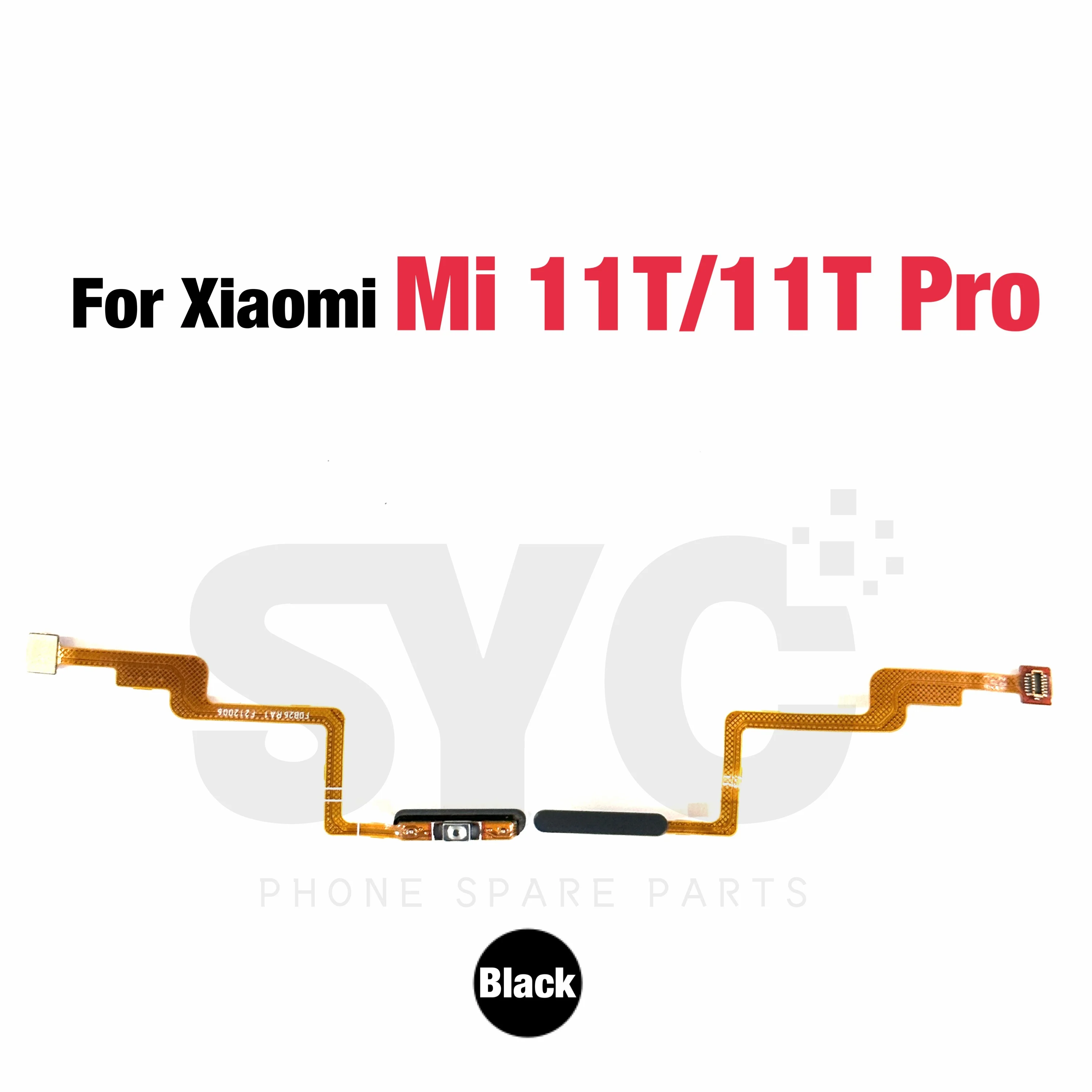 SYC Lettore di impronte digitali Lettore di impronte digitali Sensore Pulsante Home Nastro Interruttore di alimentazione On Off Cavo flessibile per Xiaomi Mi 11T / 11T Pro