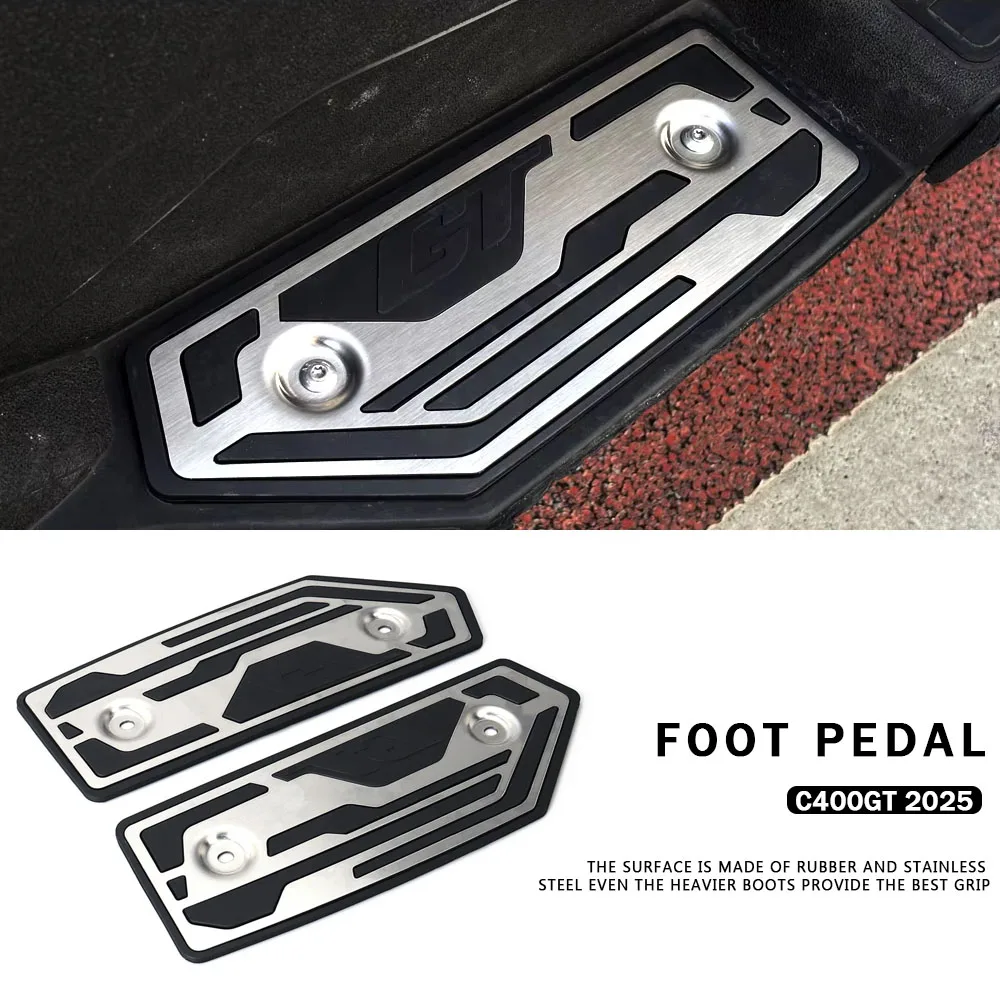 

For BMW C400X C400GT C400 GT C 400 GT 2025 Motorcycle Foot Pegs Pedal Kits Footboard Step Foot Rests Rubber Footrest