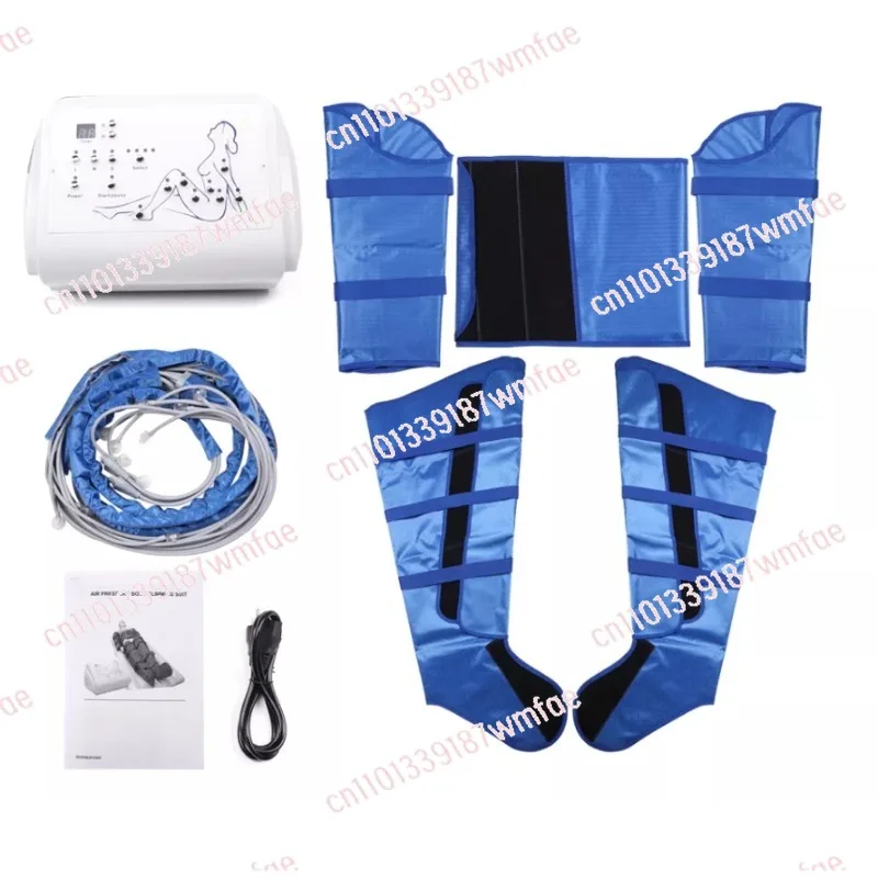 Vacuum pressotherapy machine with air wave pressure, air compression, waist and body massager