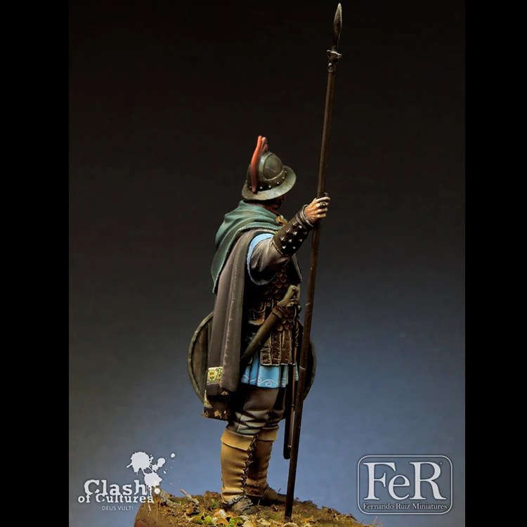 1/24 Carolingian Cavalryman, 850, Resin Model figure GK, Ancient war theme, Unassembled and unpainted kit