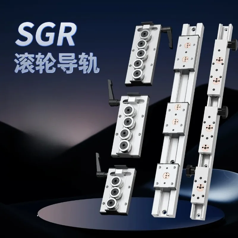 SGR Series Built-in Dual Axis Linear Guide Rail Roller Slider with Lock for CNC Automation