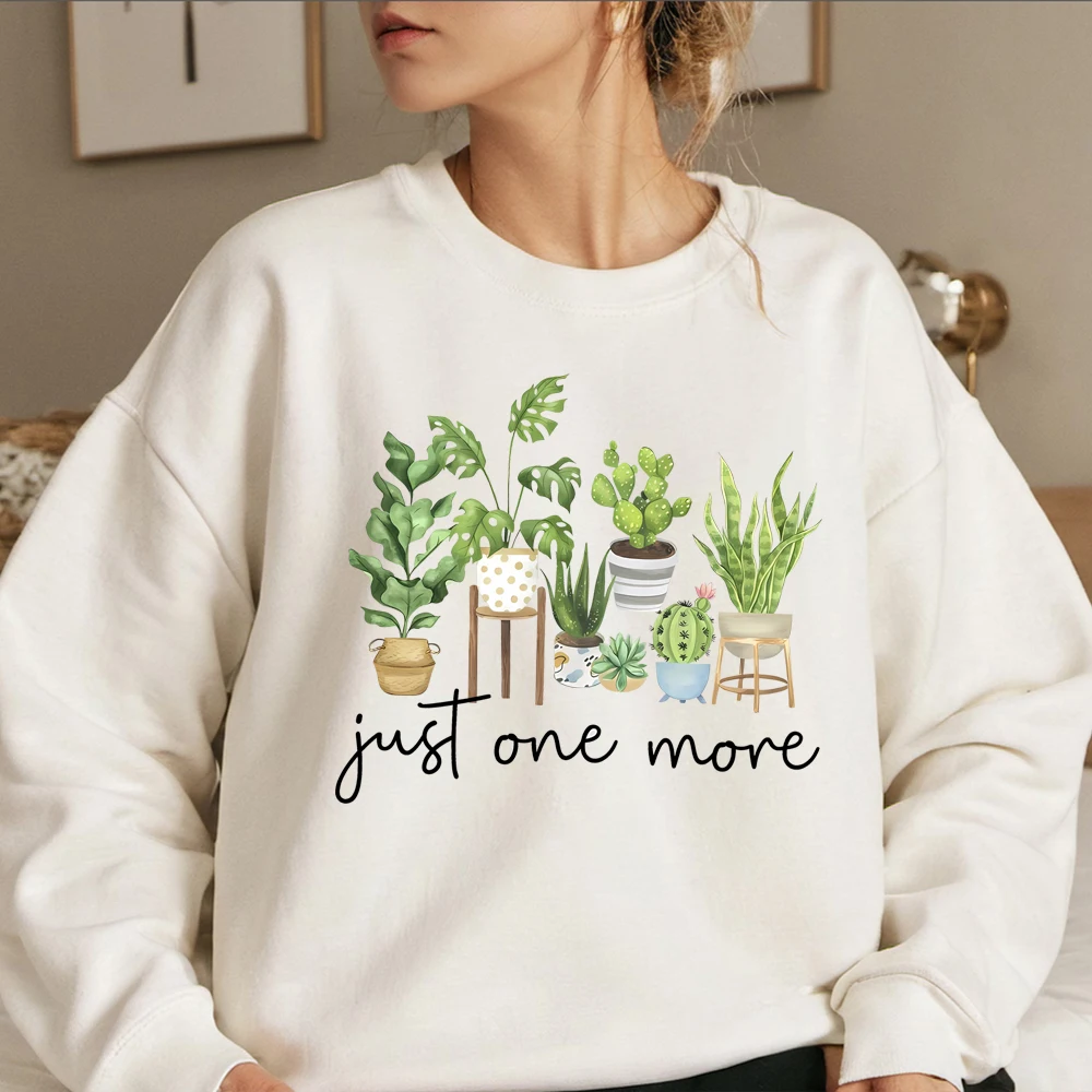Just One More Sweatshirt Plant Lady Shirt Crazy Plant Lady Pulover البستنة سترة النبات أمي بلوزات هدية للحبيب