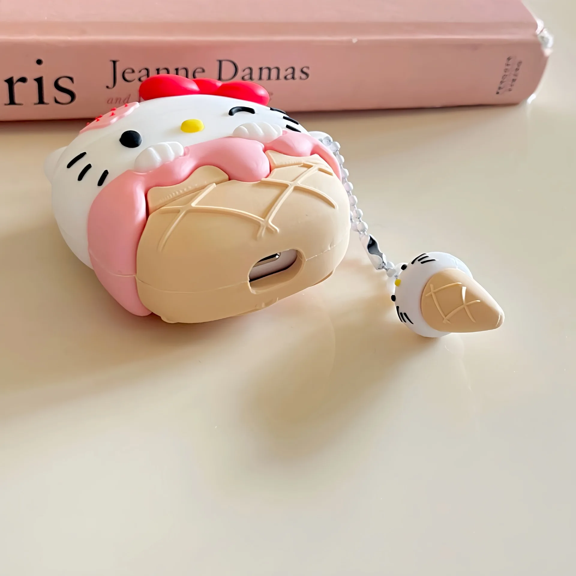 Hello Kitty Ice Cream With Keychain Protective Earphone Silicone Cover For Airpods Pro 2 Case/Airpods Pro Case For Girls Women