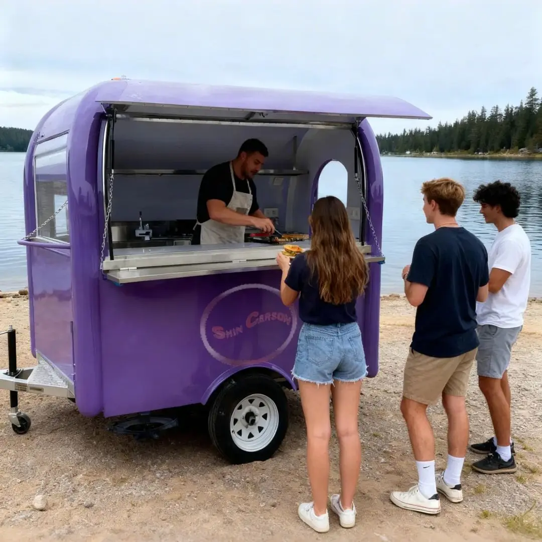 

Customizable Internet-Famous Food Cart Trailer Signboard for Mobile Coffee And Ice Cream Vending Business Outdoor Scenic Spot Tr