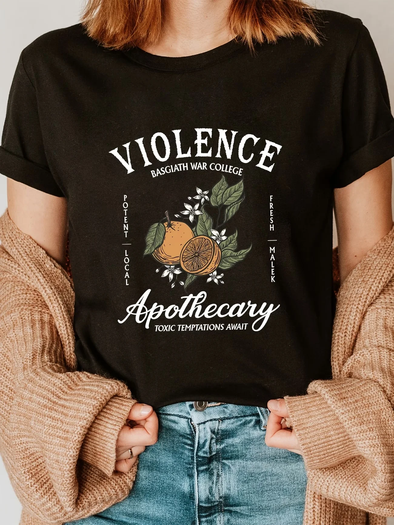 tro Pharmacist Style Women's Printed T-Shirt with Deer Pattern Exquisite Local Design, Summer Casual Short-Sleeve Hajjuk Style