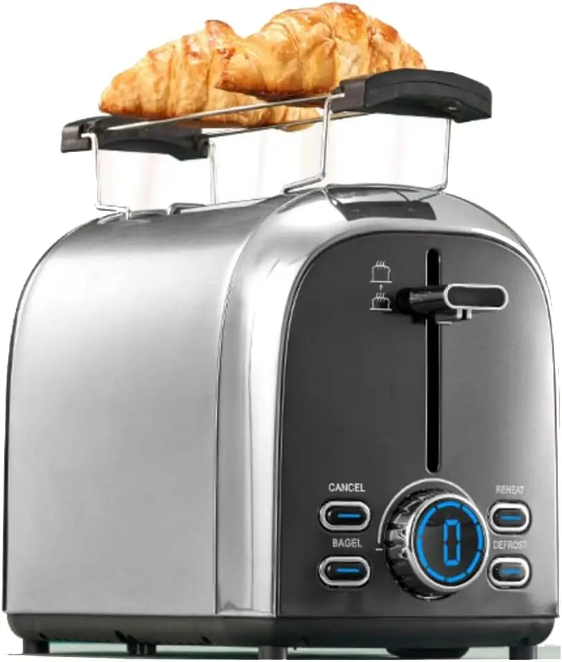 

Toaster Ovens 2-Slice Toaster, Toaster Toaster, Household Automatic Breakfast Machine, 4 Modes, 7-Speed Control, with Baking Rac
