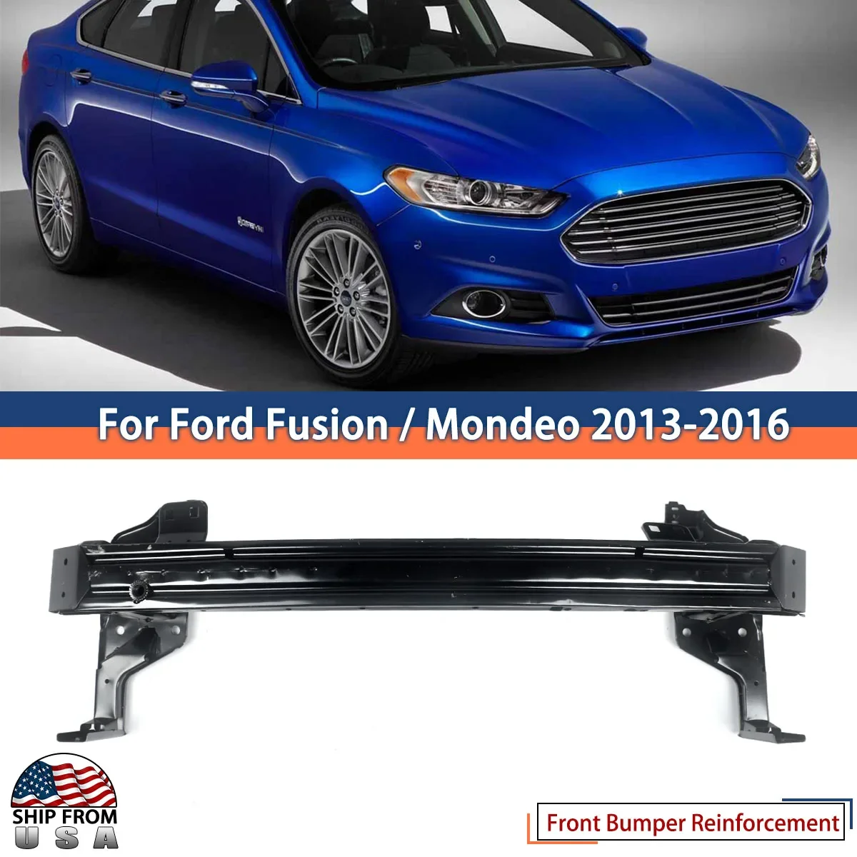 Front Bumper Reinforcement For 2013-2016 Ford Fusion FO1006262 DG9Z5410852A