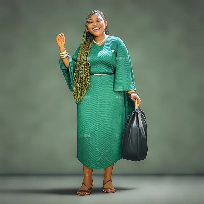 

Miyake Pleated Skirt Set 2025 Fall New Plus Size Women's Suit Set Two-piece Pleated Top Half-body Skirt Commuter Wear Fashion