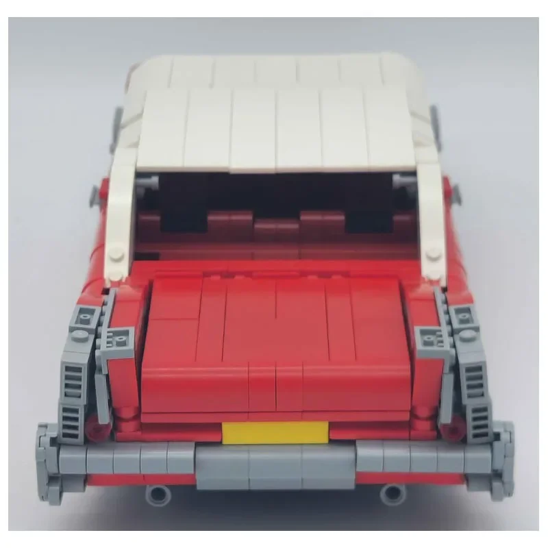 MOC-188131 Czerwony Klasyczny Samochód Sportowy Wyścigowy Model z Klocków Konstrukcyjnych • 1228 Elementów Chłopiec Urodziny Boże Narodzenie Klocki Zabawka Prezent