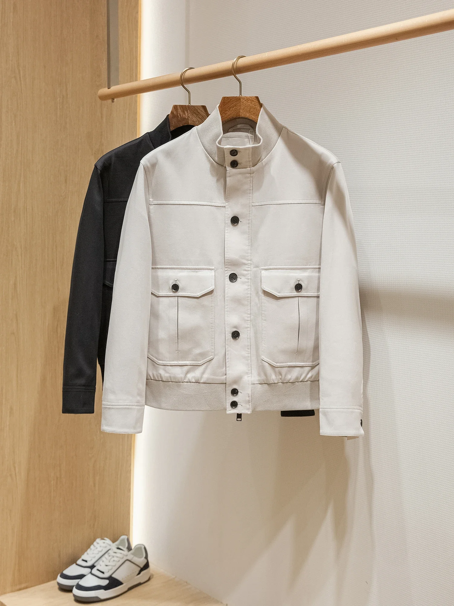 

Bri 100% Lyocell Tencel Men's Casual Stand-Up Jacket