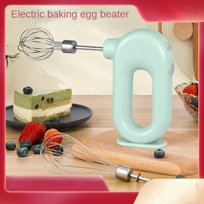 

USB Rechargeable Electric Egg Beater Household Baking Mini Hand-held Whipping Cream Machine Cake Mixer Kitchen Accessories