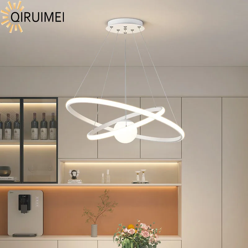 Lampu gantung LED minimalis, hiasan ruang makan Modern rumah untuk ruang makan dapur Lampa minimalis