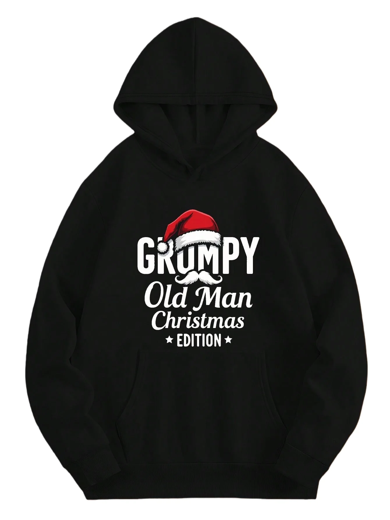 

Грубый свитер Санта-Клауса — мужская толстовка с капюшоном Грубая шляпа Санта-Клауса с рисунком, праздники и повседневная жизнь осенью и зимой
