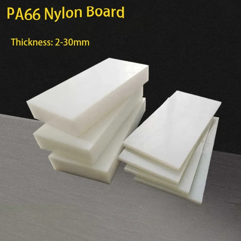 PA66 Nylon Plastic Sheet 2mm to 30mm Thickness Engineering Board for CNC Machining